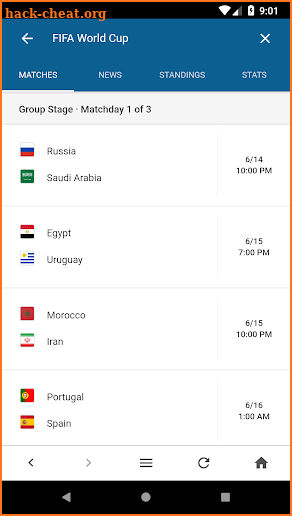 World Cup 2018 - Live Score, Schedule and News screenshot