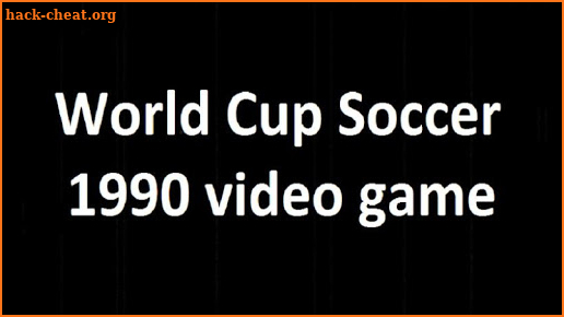 World Cup Soccer 1990 (Video Game) screenshot