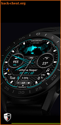 World Time Map Watchface 020 screenshot