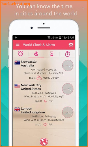 Worldclock screenshot