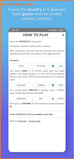 Worldle - Guess the Country screenshot