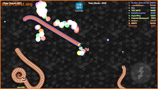 Worms Slither Snake Zone .io screenshot