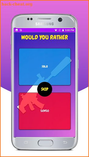 Would you rather Battle Royale Quiz questions screenshot