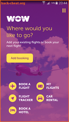 WOW air screenshot