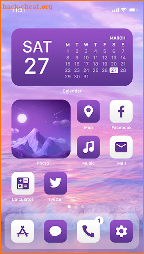 Wow Purpel White Theme screenshot