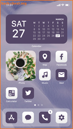 Wow Violet Theme - HD Theme screenshot