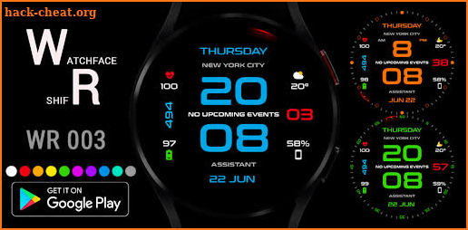 WR 003 Digital Watch Face screenshot