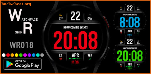 WR 018 Digital Watch Face screenshot