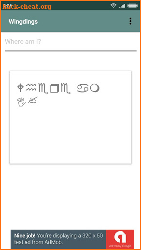 Write in Gaster Wingdings screenshot