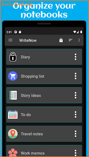 WriteNow Pro: Smart notebooks screenshot