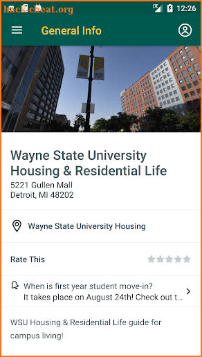 WSU Housing & Residential Life screenshot