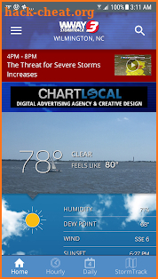 WWAY TV3 StormTrack 3 Weather screenshot