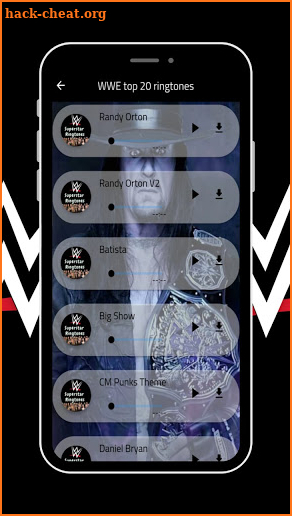 WWEe Superstar Ringtones screenshot