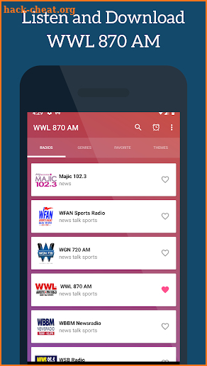 WWL 870 AM Radio Station App New Orleans screenshot