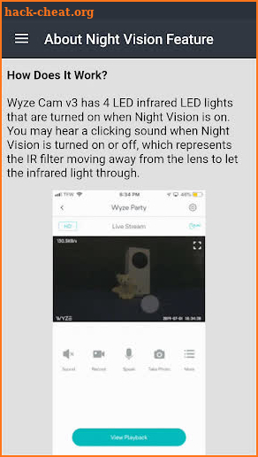 Wyze cam v3 guide screenshot
