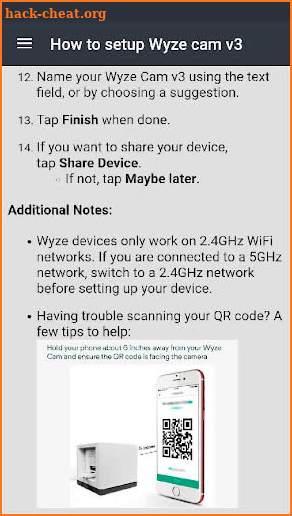 Wyze cam v3 guide screenshot
