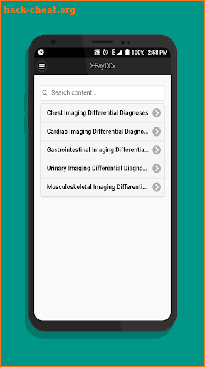 X-Ray Differential Diagnosis screenshot