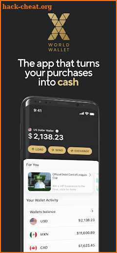 X World Wallet: Visa Card screenshot