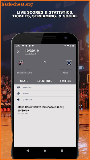 Xavier Musketeers Gameday screenshot