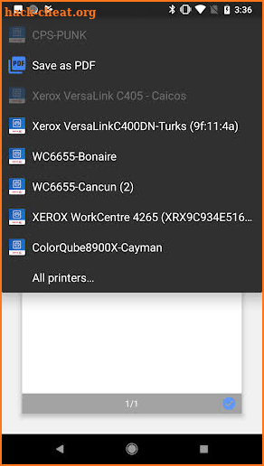 Xerox Print Service Plugin screenshot