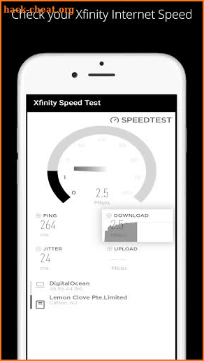 Xfinity xFi Speed Test screenshot