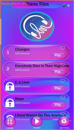 XXXTentacion Piano Game Tiles screenshot