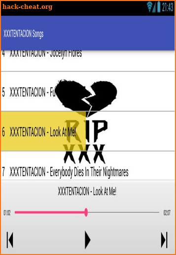 XXXTENTACTION SONGS screenshot