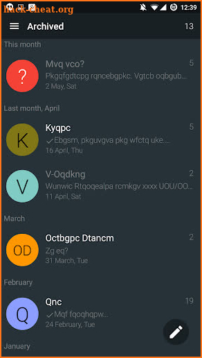 YAATA - SMS/MMS messaging screenshot