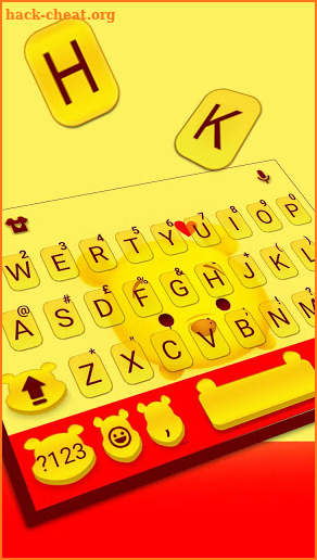 Yellow Bear Keyboard Theme screenshot