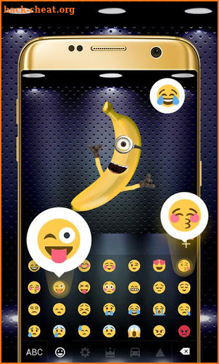 Yellow Cartoon GO Keyboard Theme screenshot