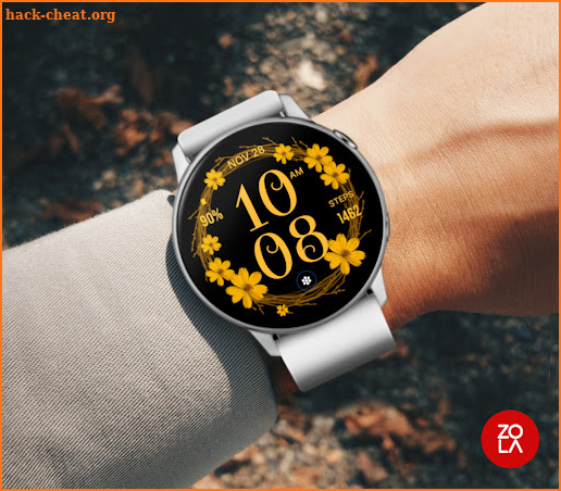 Yellow Flower Watch Face screenshot