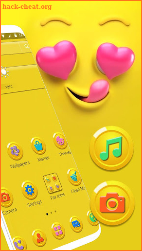 Yellow Smile Love Face Theme screenshot