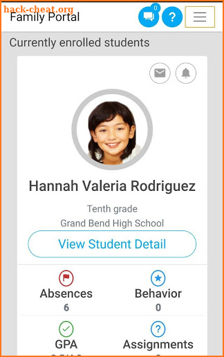 YES Prep Family Engagement Mobile App screenshot