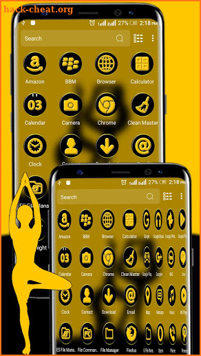 Yoga Yellow Black Theme screenshot