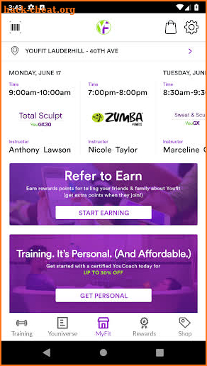 Youfit Health Clubs screenshot