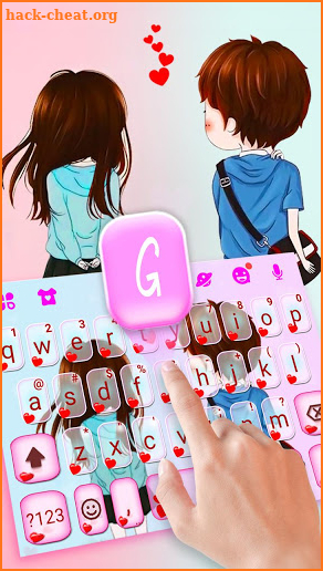 Young Couple Love Keyboard Theme screenshot