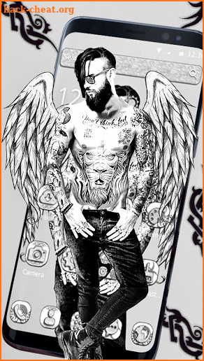 Young Tattoo Boy Wings Theme screenshot