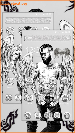 Young Tattoo Boy Wings Theme screenshot