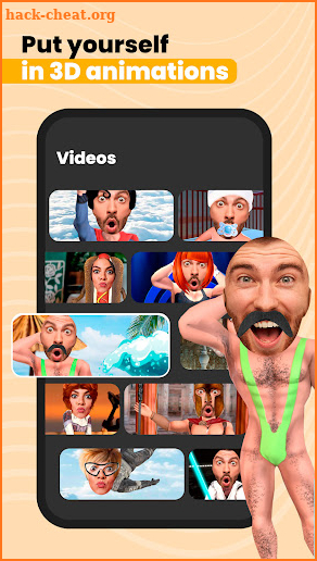 Your face in animations screenshot