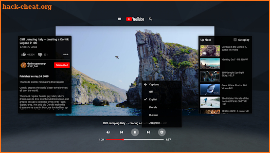 YouTube VR screenshot