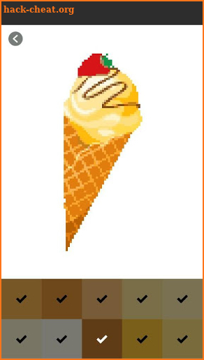 Yummy Ice Cream Coloring By Number - Pixel Art screenshot