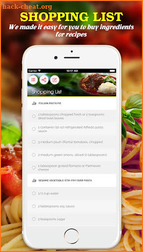 Yummy Pasta Recipes Pro screenshot