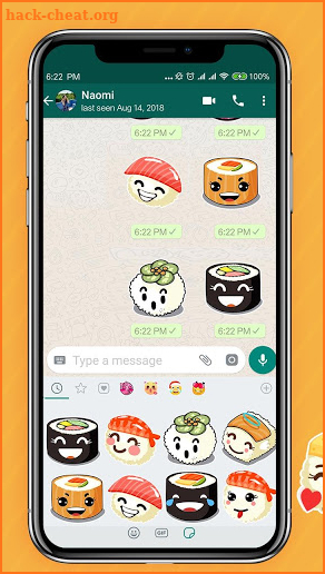 Yummy Sushi Emoji Stickers screenshot