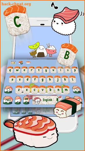 Yummy Sushi Keyboard Theme screenshot