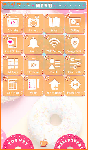 Yummy Wallpaper Colorful Donuts Theme screenshot