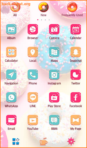 Yummy Wallpaper Colorful Donuts Theme screenshot