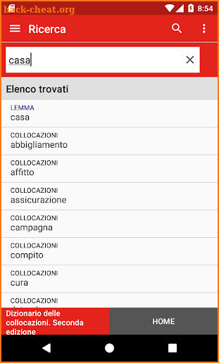 Zanichelli - Collocazioni screenshot