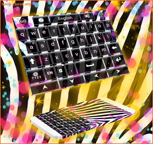 Zebra Print Keyboard Theme screenshot