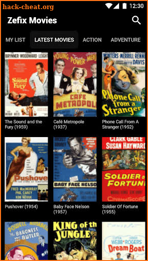 Zefix Movies screenshot