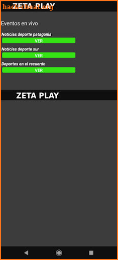 Zeta play TV futbol screenshot